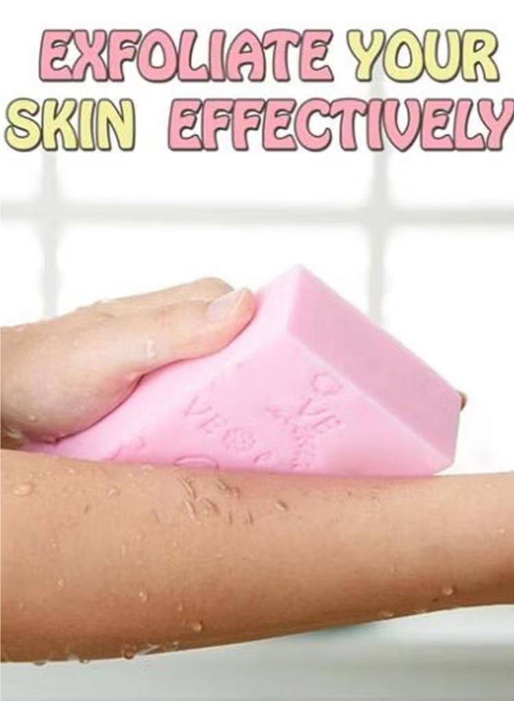 إسفنجة استحمام للجسم – ليفة حمام ناعمة لتقشير وتنظيف البشرة وإزالة الجلد الميت – لطيفة على البشرة – قطعة واحدة متعدد الألوان - Image 5